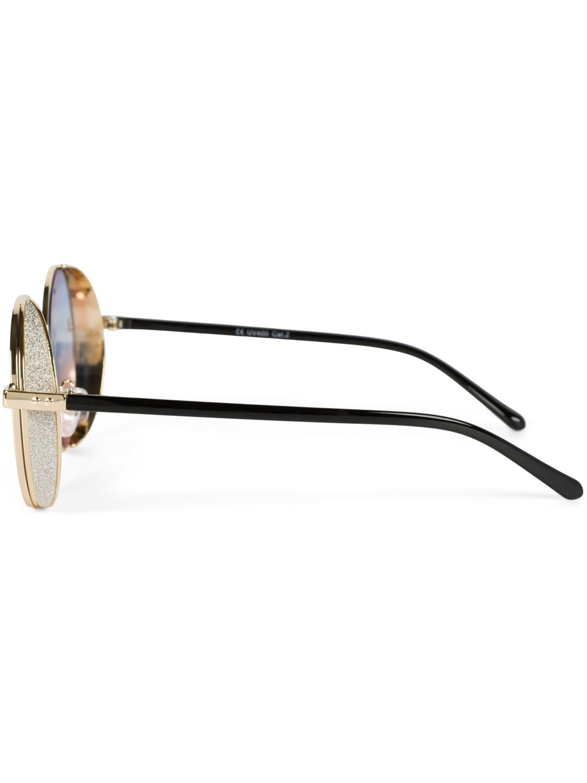 styleBREAKER Sonnenbrille 'Runde Sonnenbrille mit Glitzer Side Shield' in Mischfarben