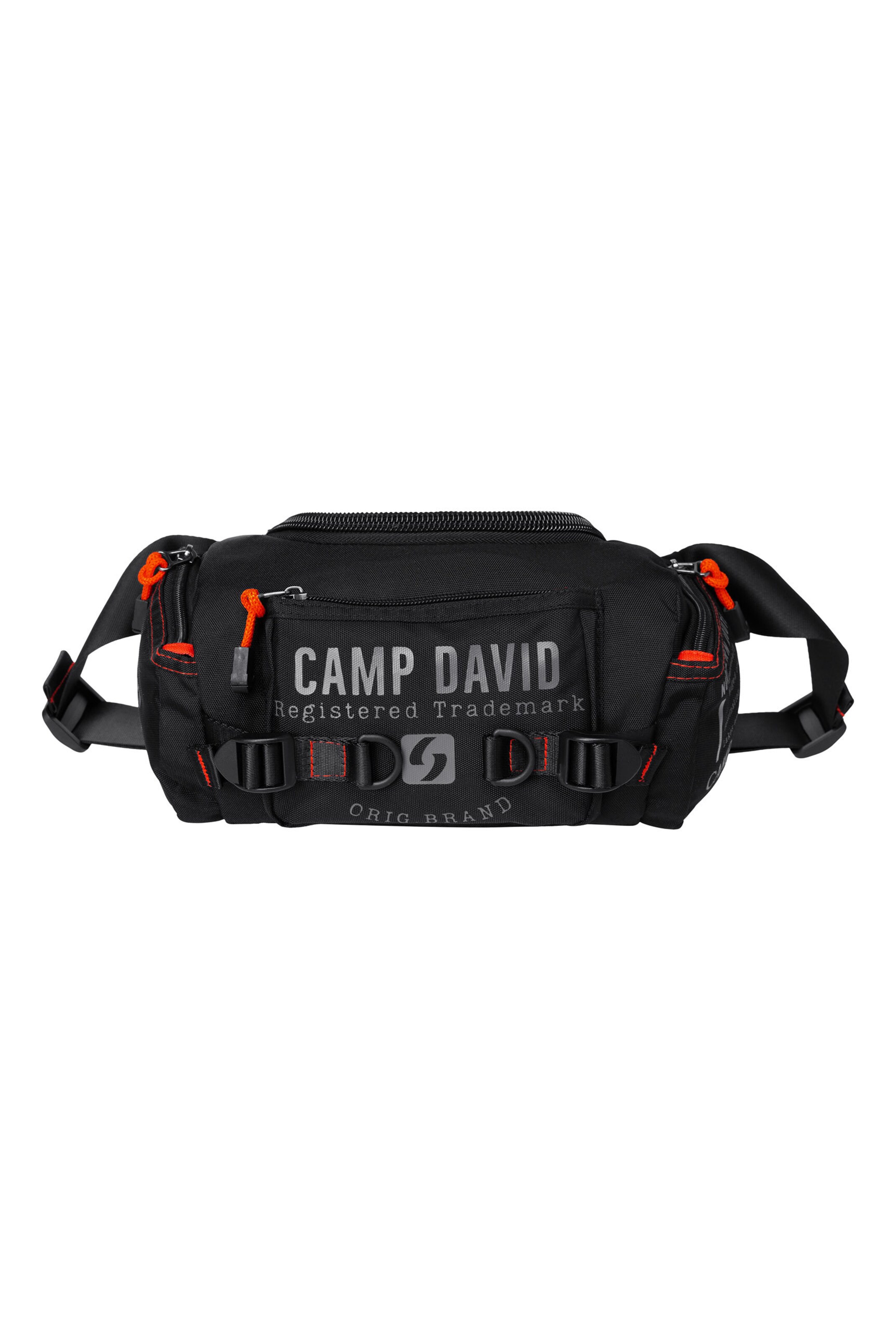 CAMP DAVID Shopper in Black: front