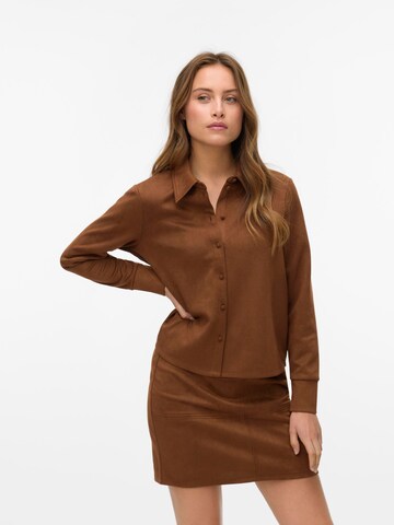 Chemisier 'VMKreta' VERO MODA en marron : devant