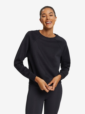 ESPRIT Athletic Sweatshirt in Black: front