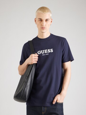 GUESS - Camiseta en azul: frente