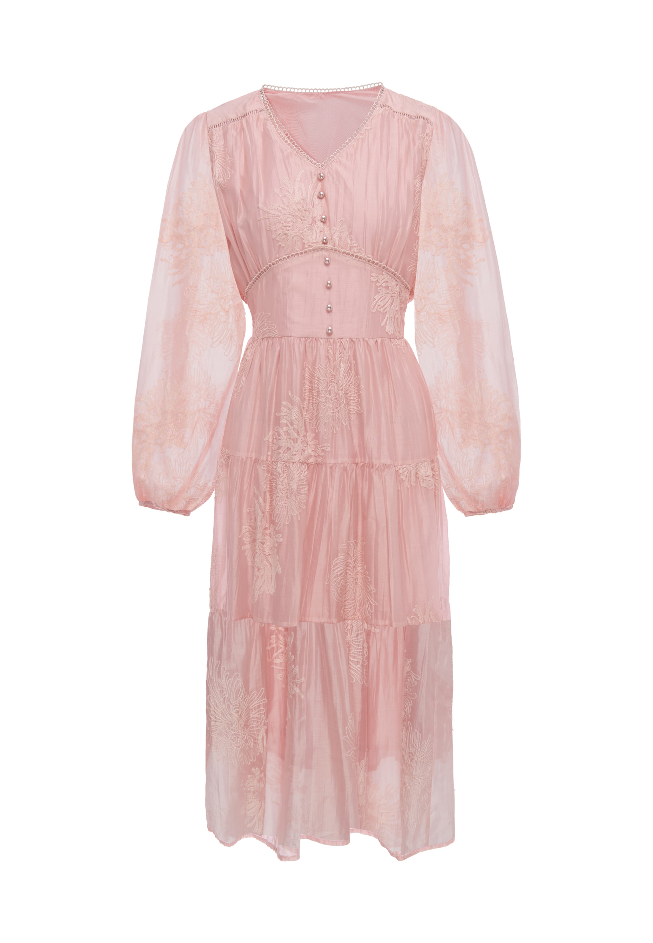 Usha Jurk in Roze: voorkant