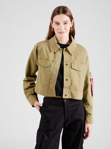 Veste mi-saison ALPHA INDUSTRIES en vert : devant