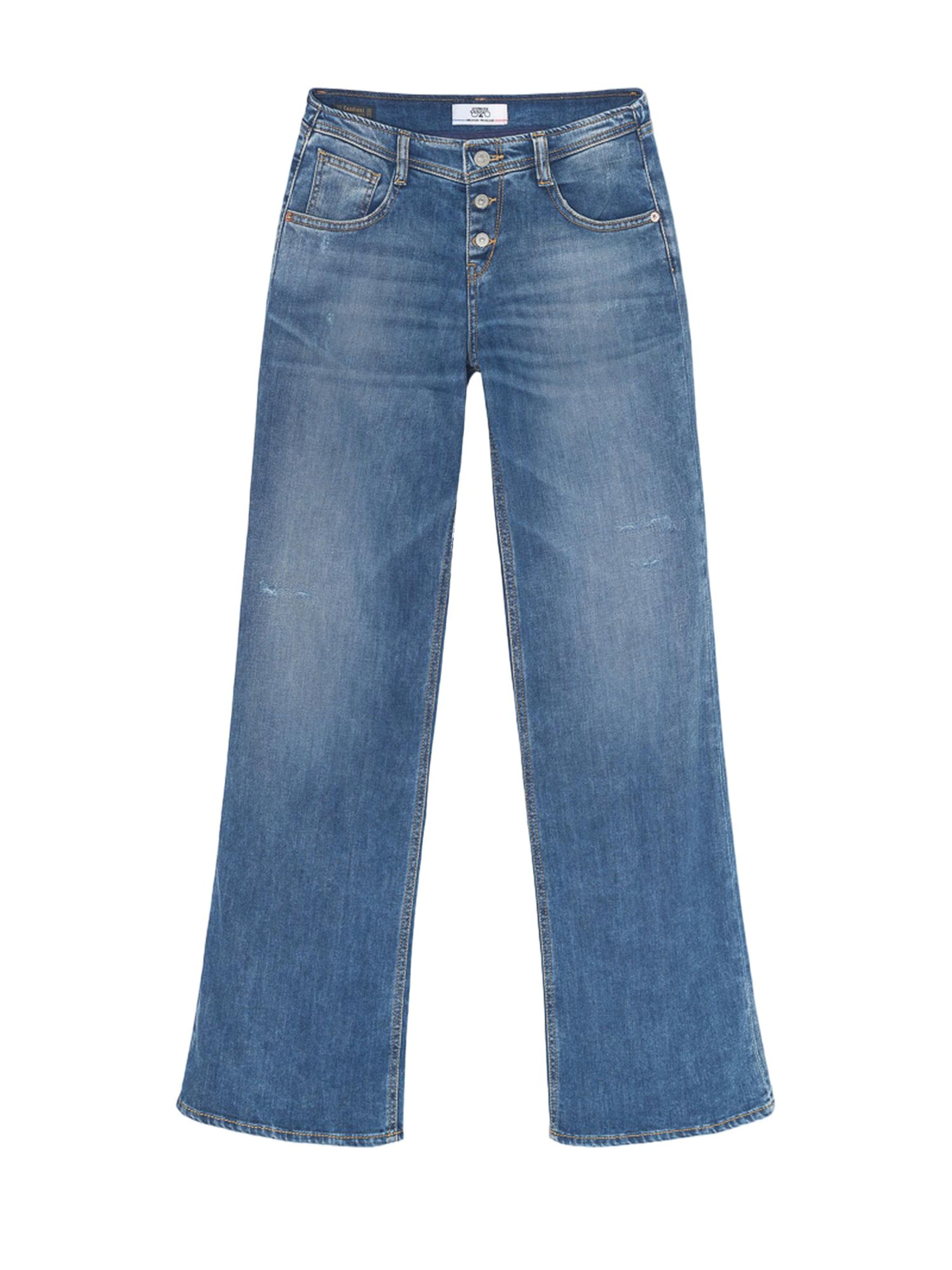 Le Temps Des Cerises Flared Jeans in Blau: Vorderseite