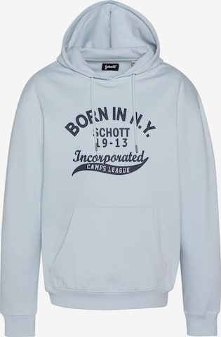 Sweat-shirt Schott NYC en bleu : devant