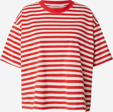 Noisy May Curve Sweatshirt 'NMEMBER' in Rot: Vorderseite