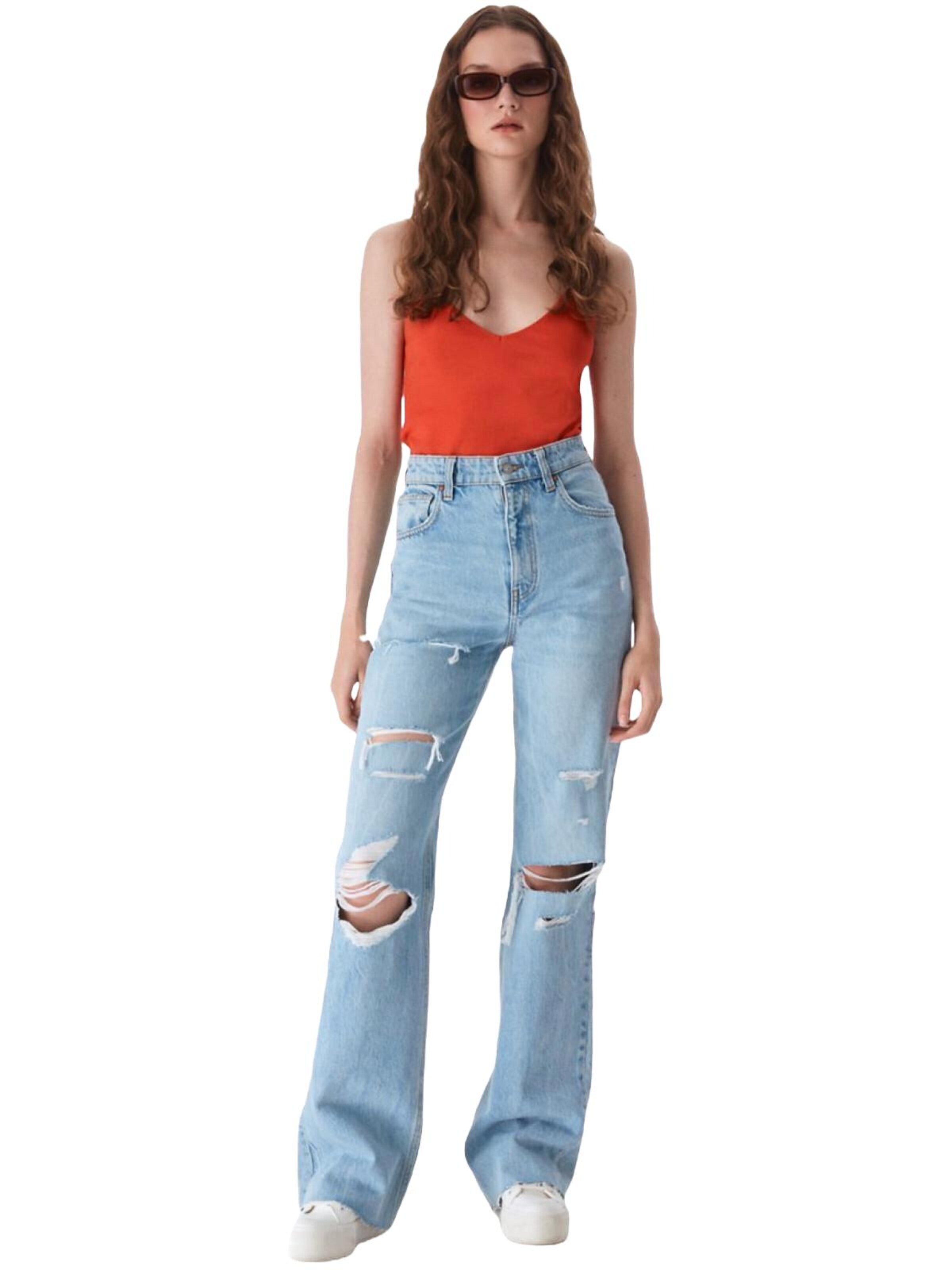 LTB Jeans Wide leg Jeans 'LTB Jeans Damen Danica High Waist Wide Leg Jeanshose' in Blue: front