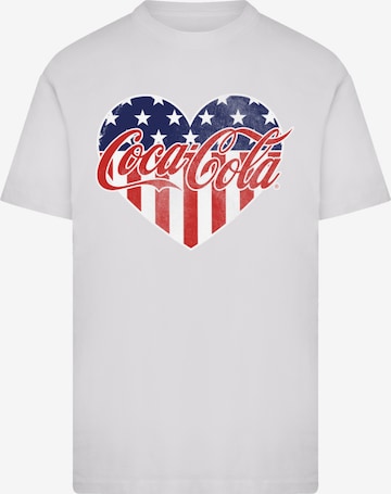 T-Shirt 'Coca Cola Americana' F4NT4STIC en blanc : devant