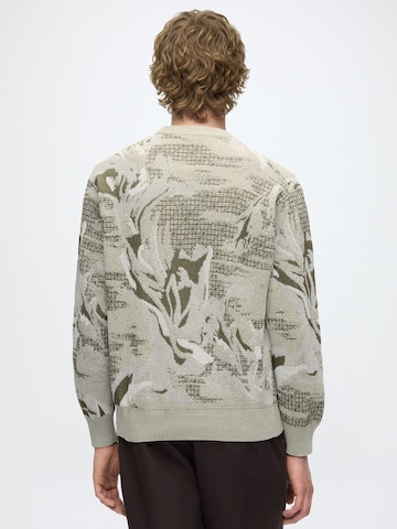 BOSS Sweater 'Afloralo' in Beige