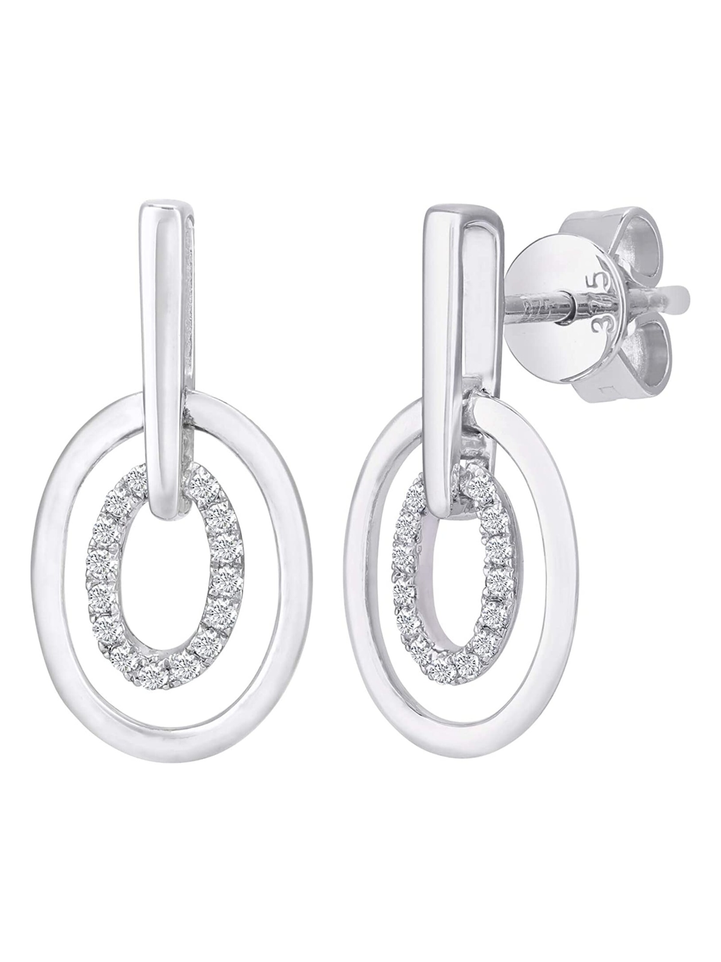 DIAMANT LETERNEL Earrings in Silver: front