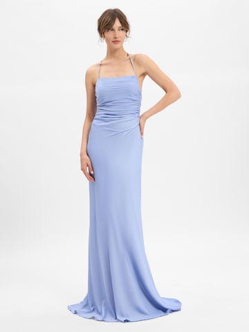 Marie Lund Abendkleid in Blau: Vorderseite
