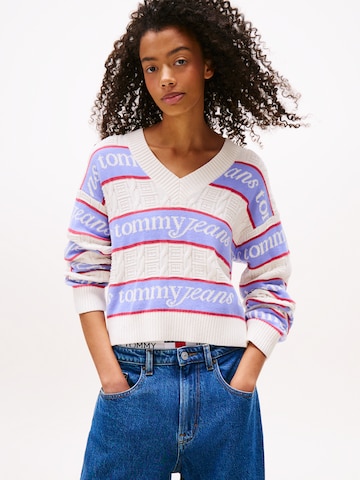 Tommy Jeans Pulover | bela barva: sprednja stran