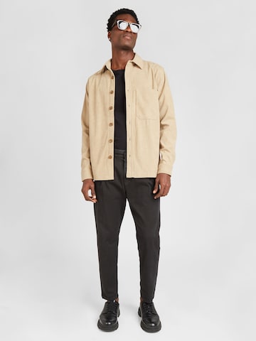 Only & Sons Regular fit Button Up Shirt 'TILE' in Beige