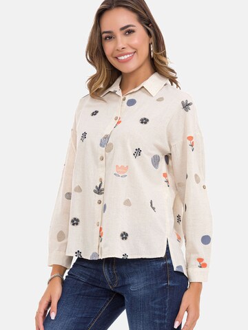 CIPO & BAXX Blouse 'WH130' in Beige