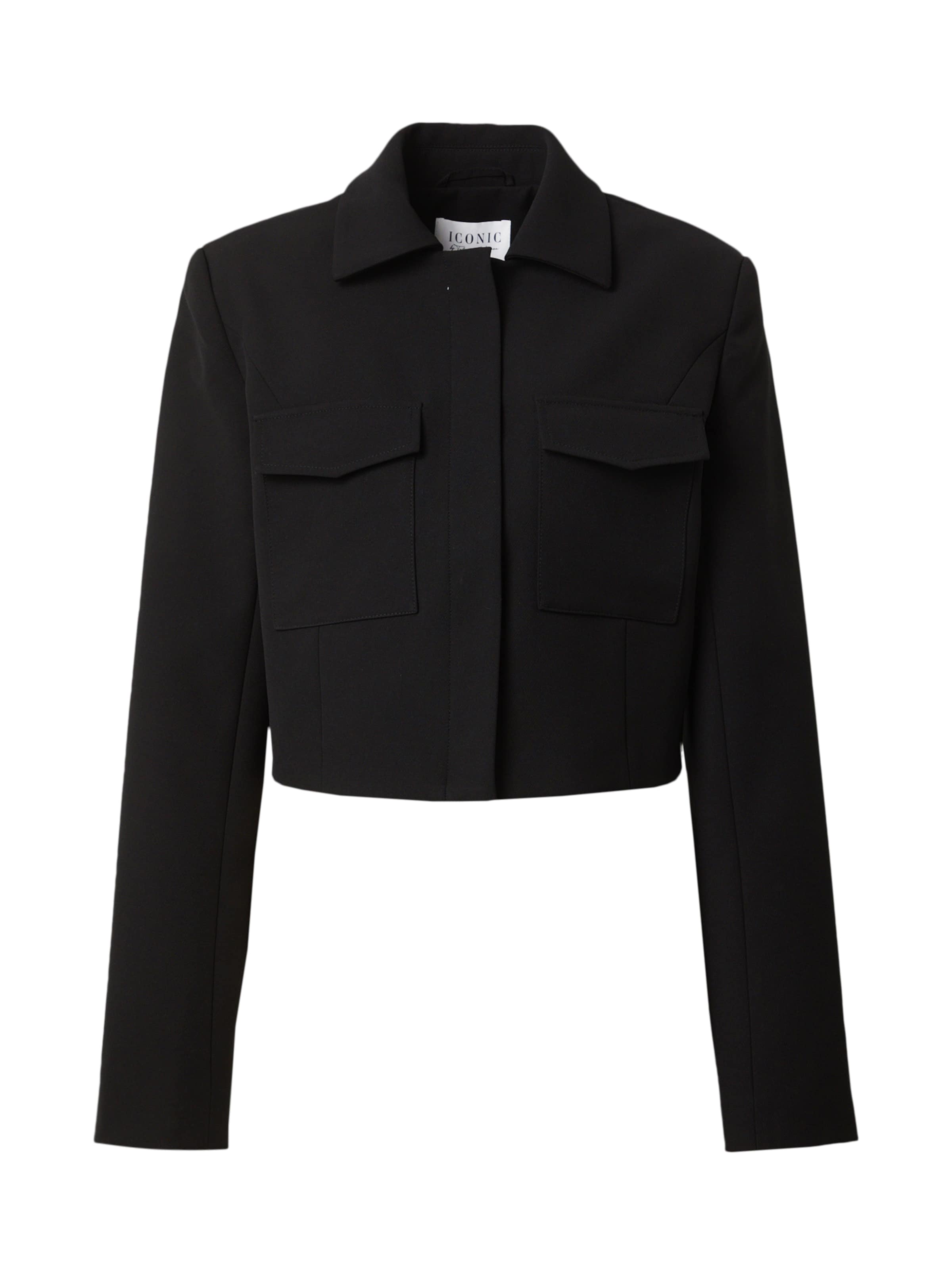 ABOUT YOU x Iconic by Tatiana Kucharova Демисезонная куртка 'Mia' в Черный: спереди