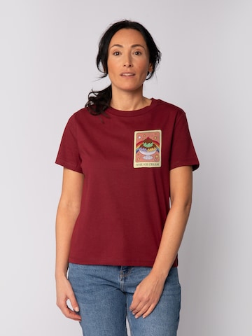 T-shirt 'Tarot The Ice Cream' Watapparel en rouge : devant