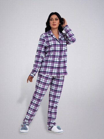 LEAFLETIC Pajama 'Leafletic Women’s Night Wear Long set' in Purple