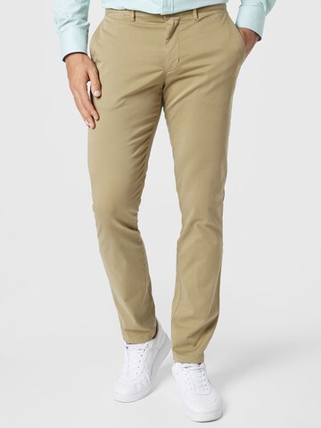 TOMMY HILFIGER - Regular Calças chino 'Denton' em verde: frente