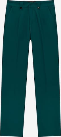 Pull&Bear Normální Kalhoty s puky – zelená: přední strana