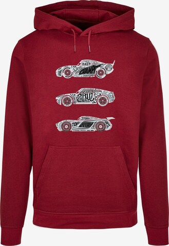 ABSOLUTE CULT Sweatshirt 'Cars - Text Racers' in Rood: voorkant