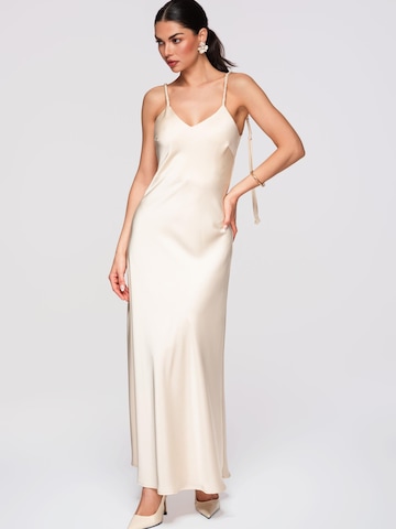 Ombre Abendkleid‌‌‌‌‌‌‌‌ in Beige: Vorderseite