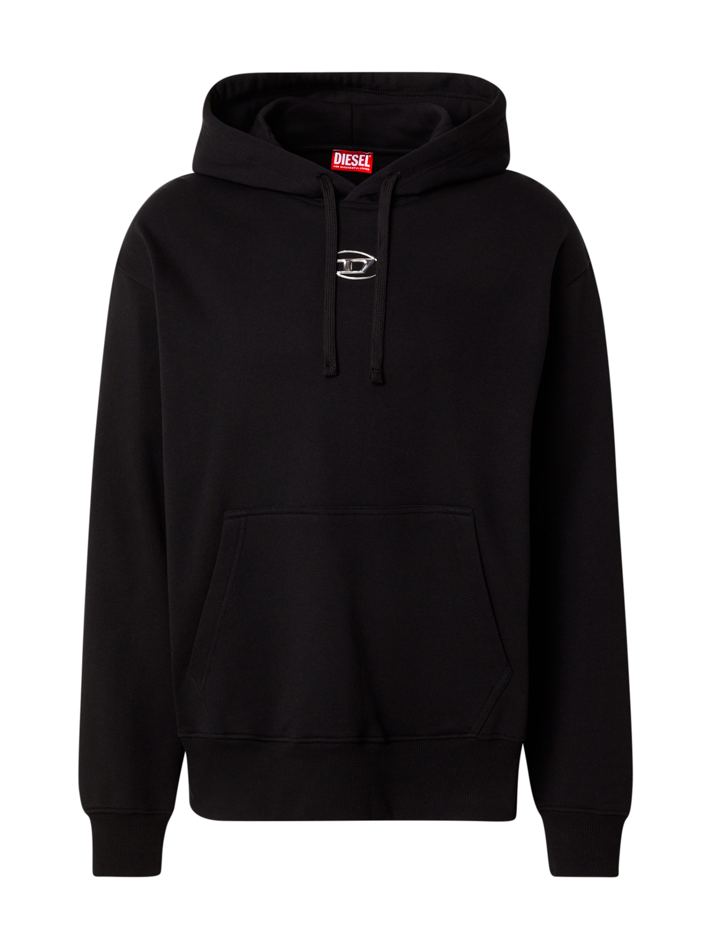 DIESEL Μπλούζα φούτερ 'MACS' σε μαύρο: μπροστά