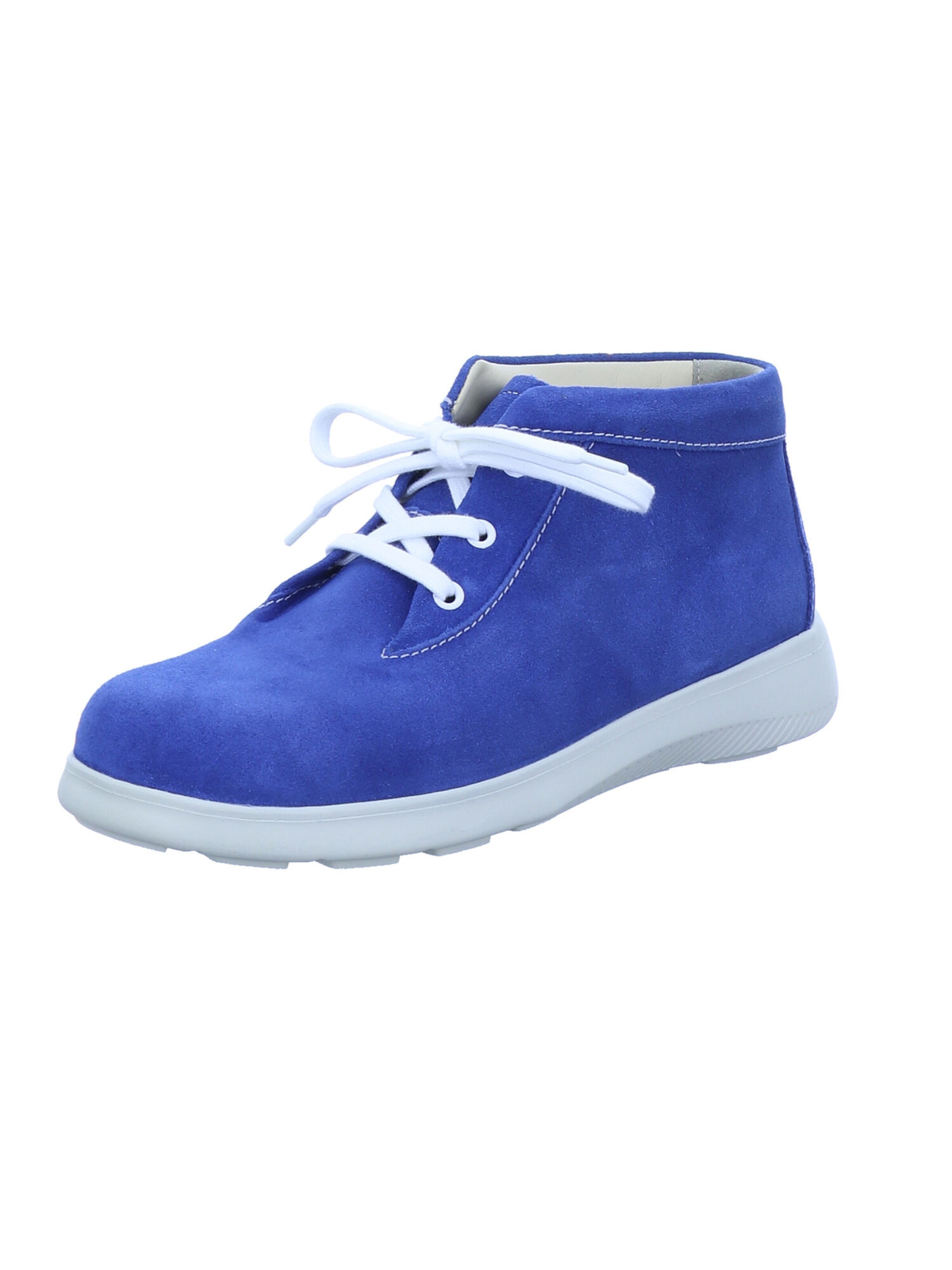 Finn Comfort Lace-Up Ankle Boots 'SPA' in Blue: front