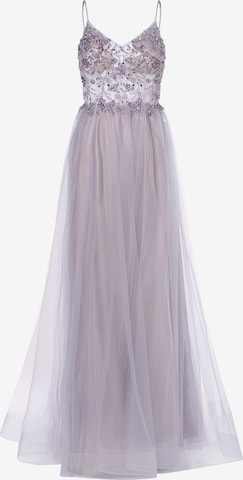 Unique Evening Dress in Purple: front