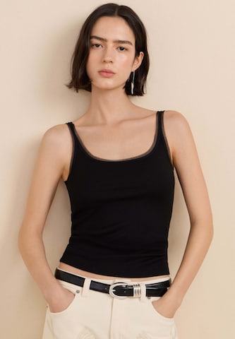 Pepe Jeans - Top 'Camille' en negro: frente