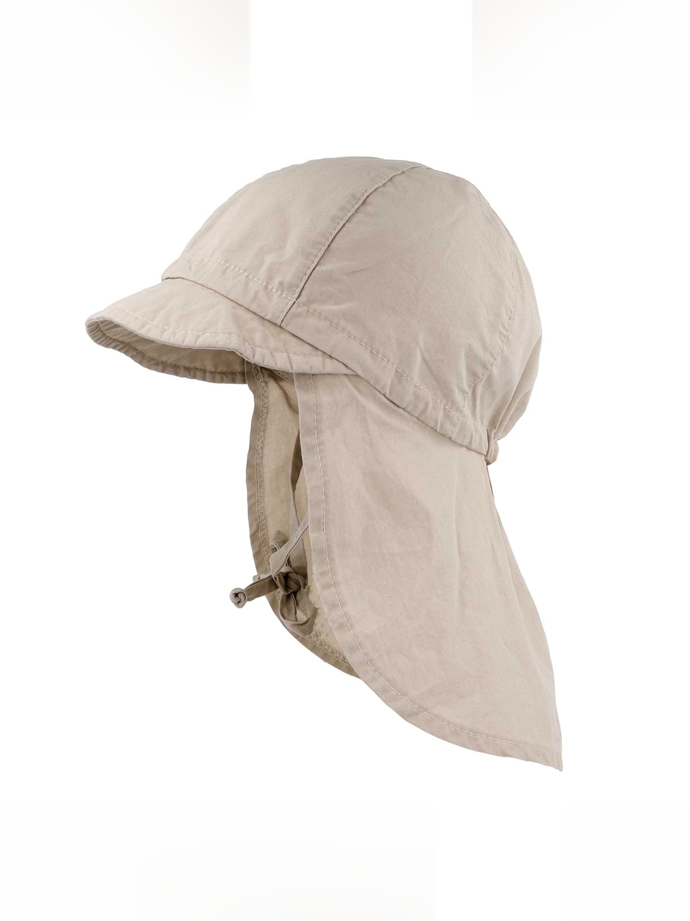 MAXIMO Beanie 'MINI-Schildmütze, Band Nackenschutz, UV 15' in Beige: front