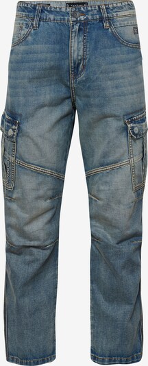 KOROSHI Cargo jeans in Blue denim / Brown, Item view