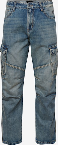 Regular Jeans cargo KOROSHI en bleu : devant