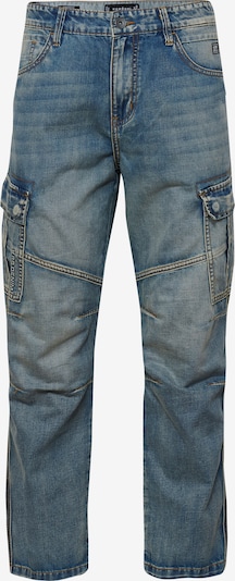 Jeans cargo KOROSHI di colore blu denim / marrone, Visualizzazione prodotti