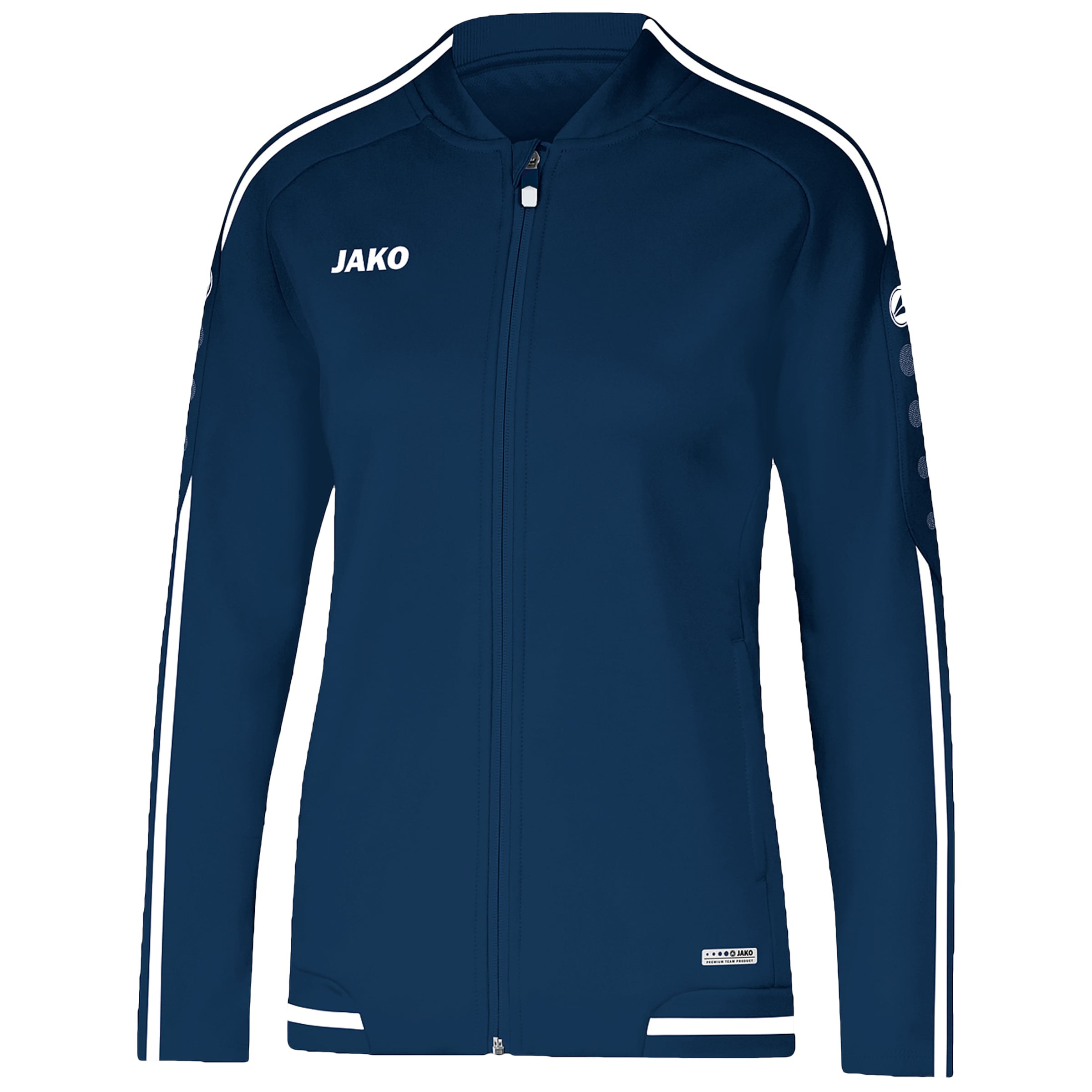 JAKO Sportjacke in dunkelblau / weiß, Produktansicht