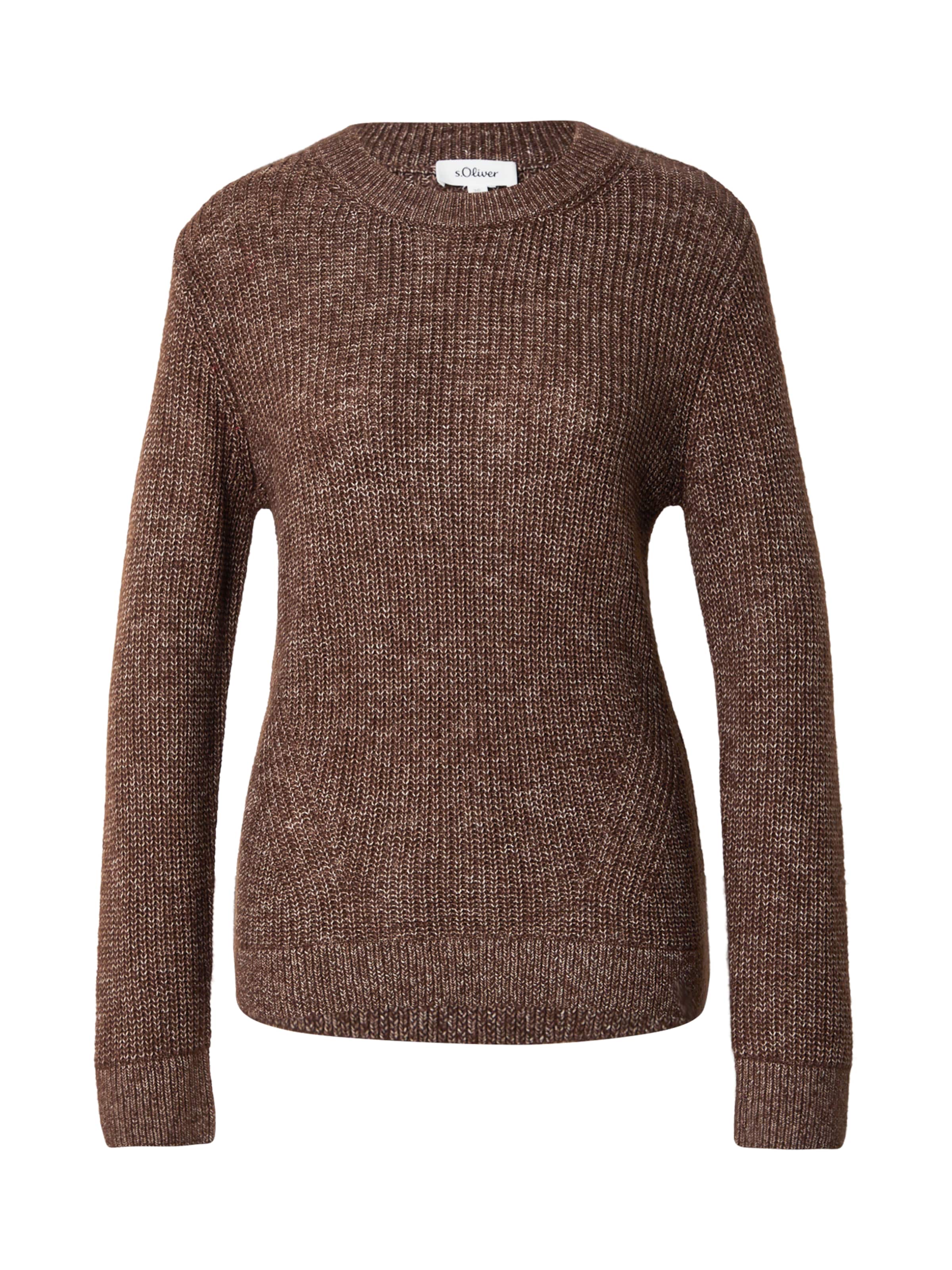 s.Oliver Пуловер в кафяво: отпред