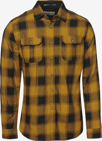 KOROSHI - Regular Fit Camisa em amarelo: frente