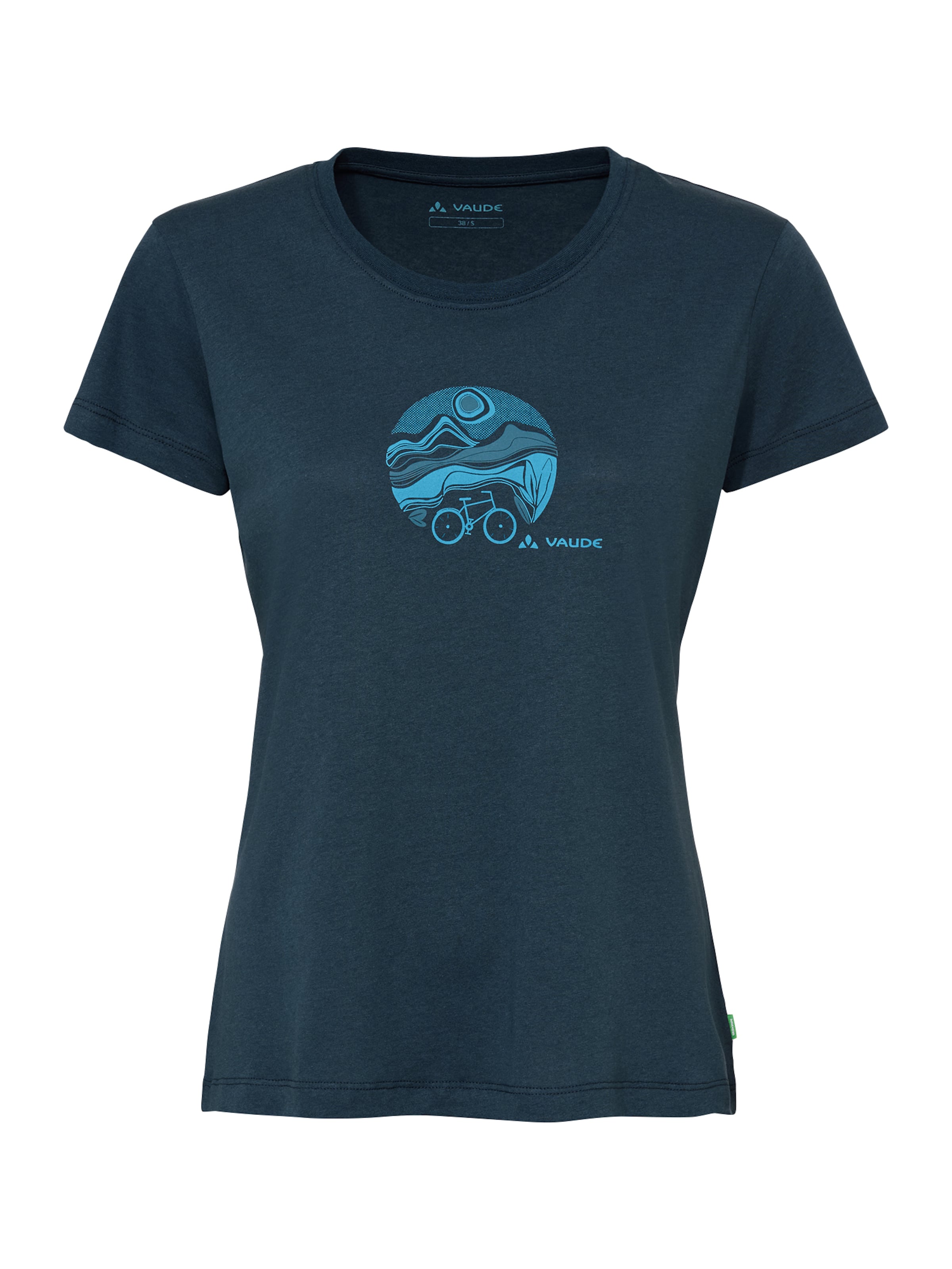 VAUDE T-Shirt in neonblau / dunkelblau, Produktansicht