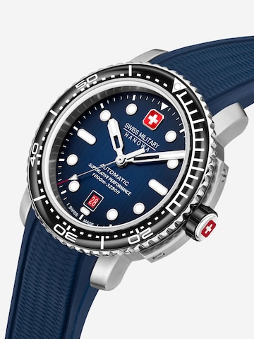 SWISS MILITARY HANOWA Analoog horloge 'Maitre Plongeur' in Zilver
