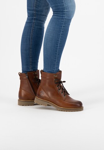 Bottes à lacets 'Haugesund ' Travelin en marron