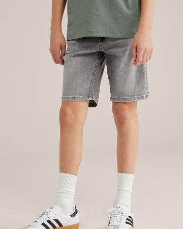 WE Fashion Regular Jeans in Grey: front