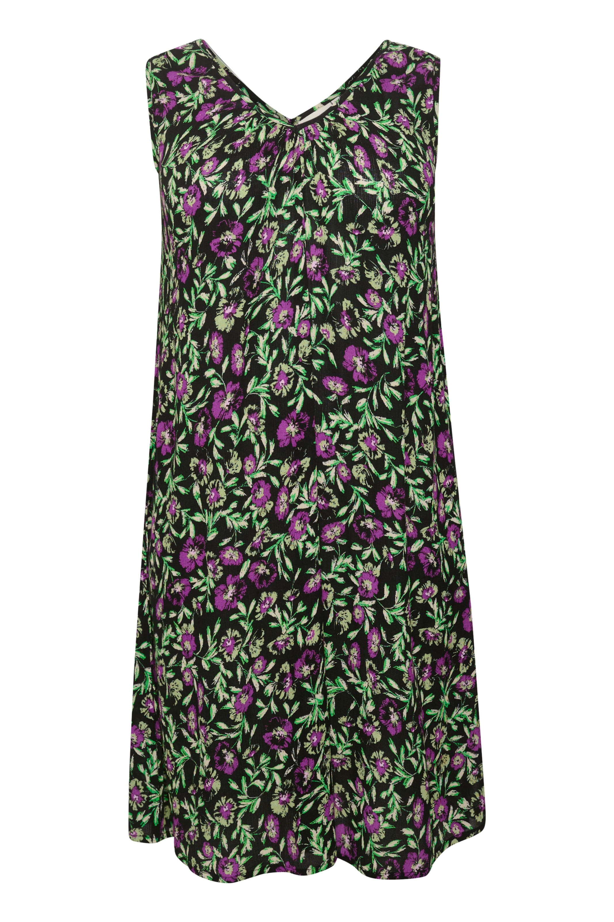 KAFFE CURVE Zomerjurk 'Isma' in Zwart: voorkant