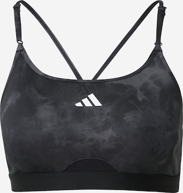 ADIDAS PERFORMANCE Bralette Sports Bra 'Aeroreact Train Essentials' in Grey: front