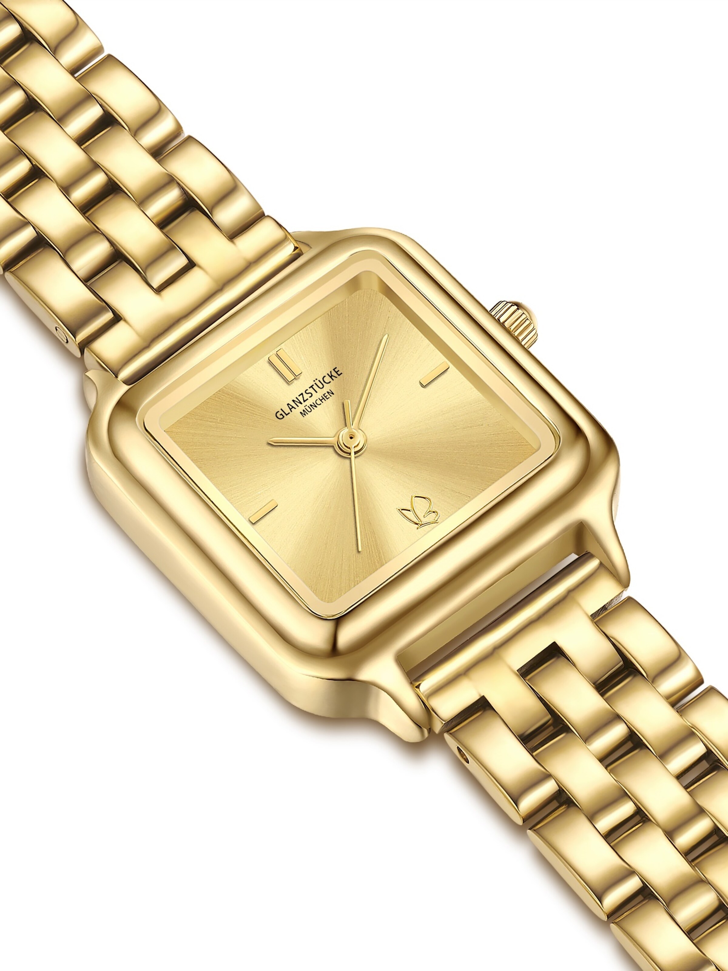 Montre à affichage analogique Glanzstücke München en or