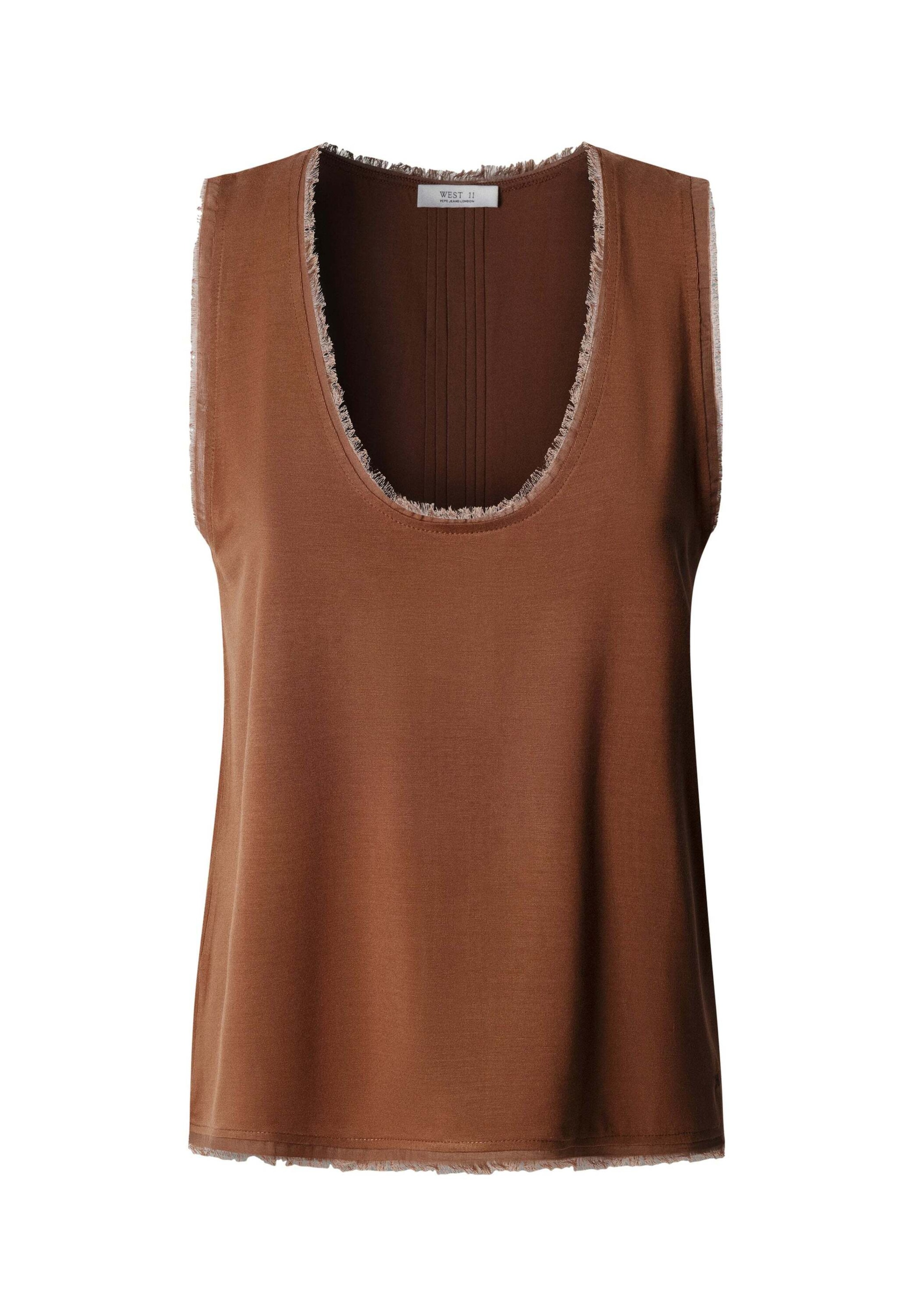 Pepe Jeans - Top 'Coro' en marrón: frente