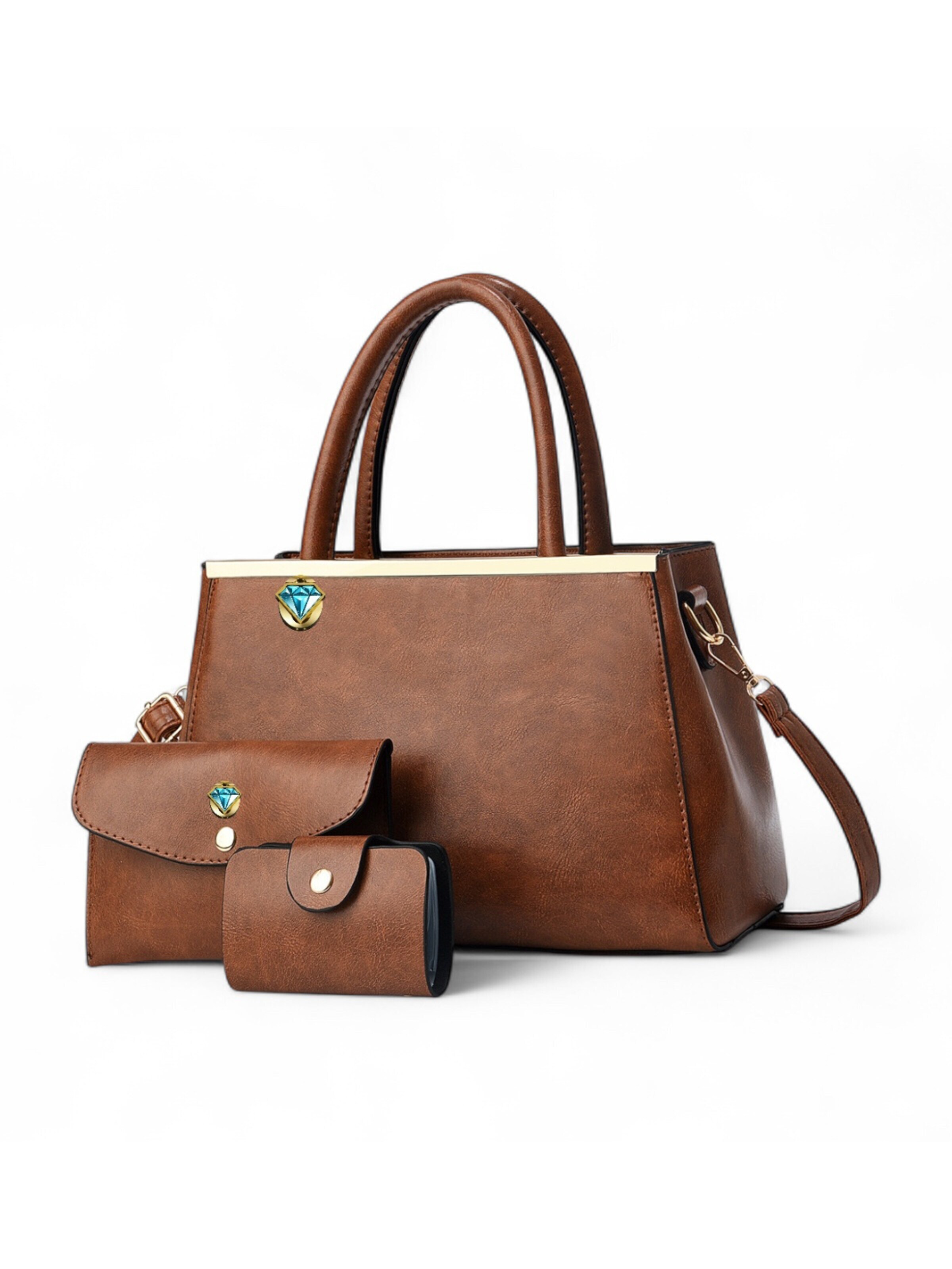Elegon Handbag 'Model Russia' in Brown: front