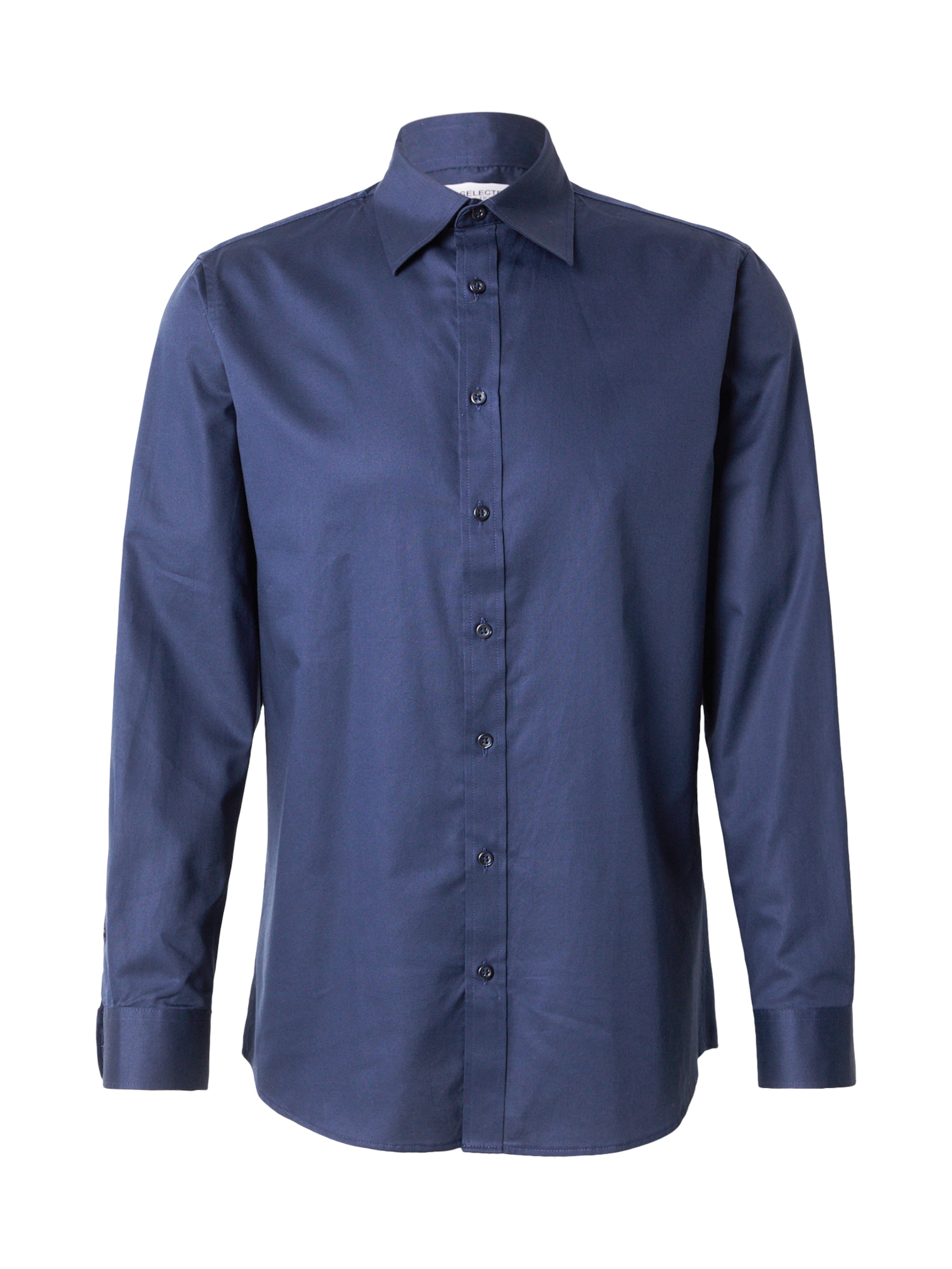 SELECTED Слим Рубашка 'SLHETHAN' в Синий: спереди