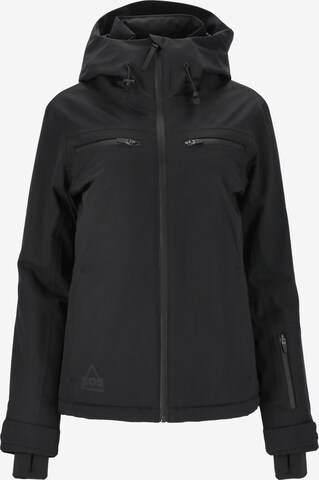 SOS Black Snow Outdoor Jacket 'Valley' in Black: front