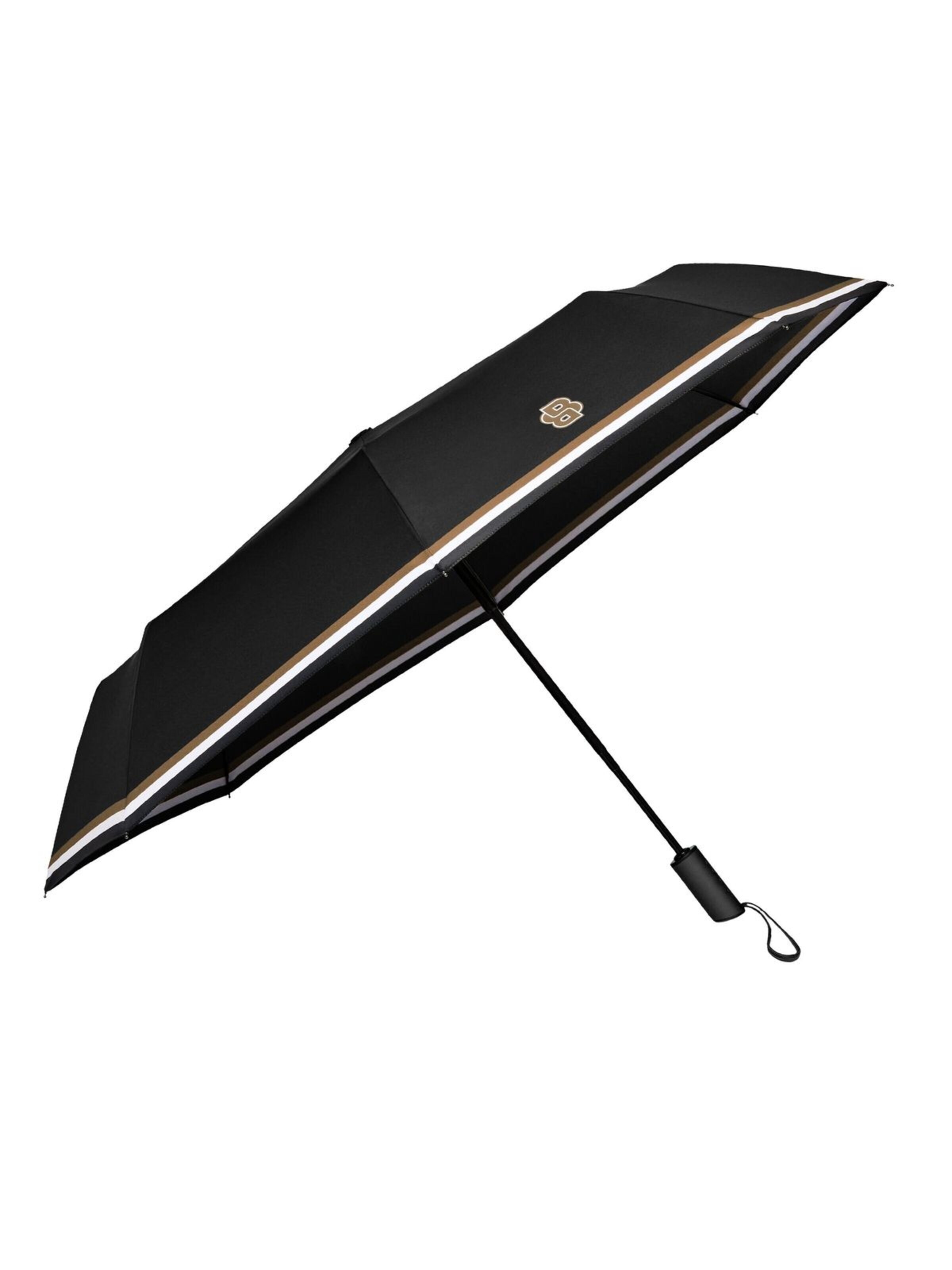 BOSS Paraplu 'Pocket umbrella Varsity' in Zwart: voorkant