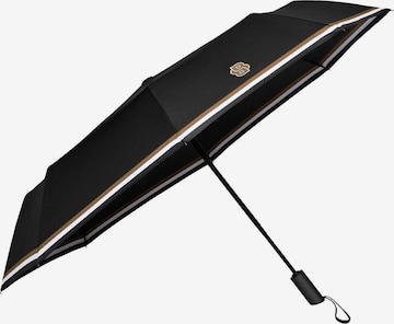 BOSS Paraplu 'Pocket umbrella Varsity' in Zwart: voorkant