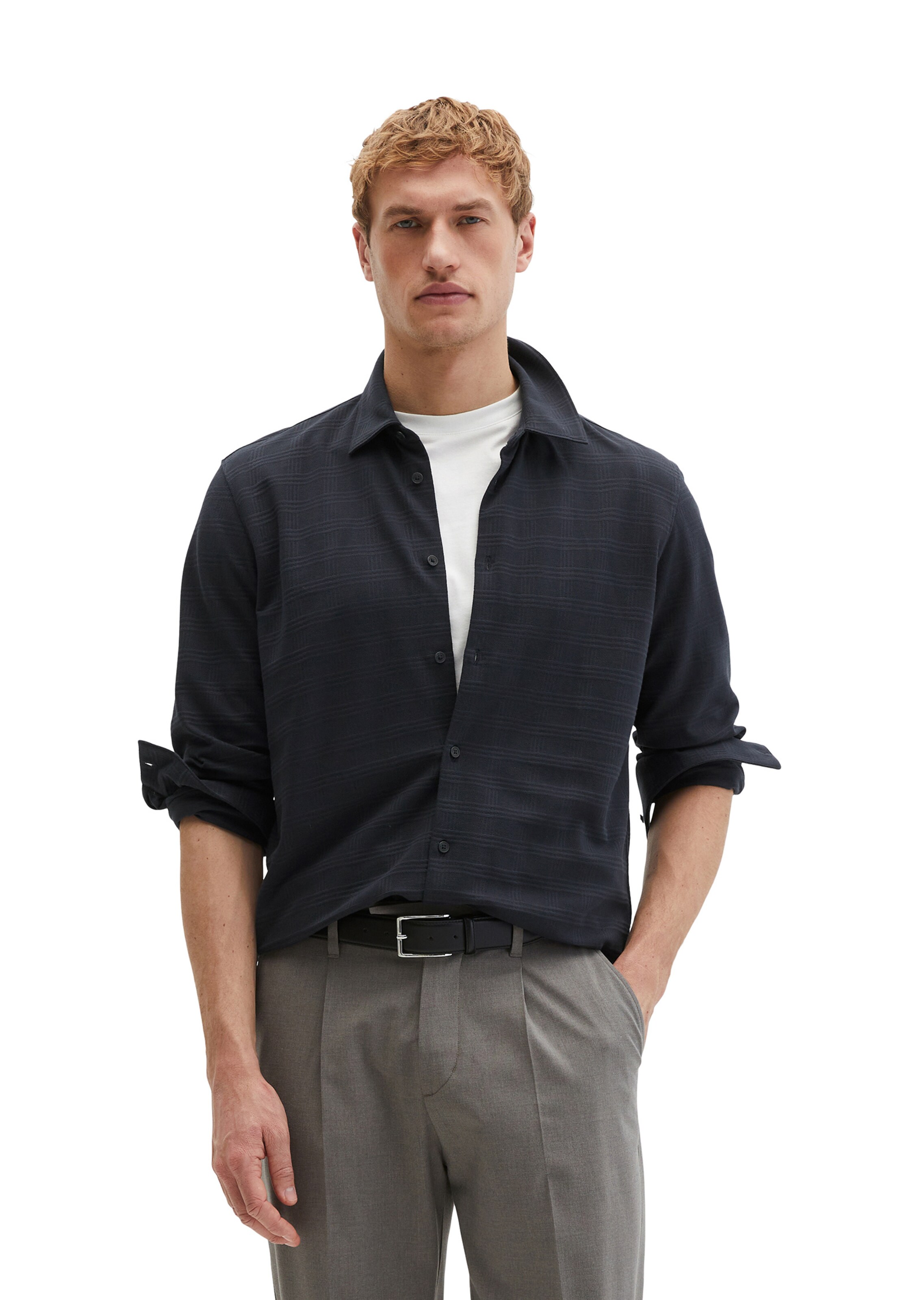 Marc O'Polo Regular fit Button Up Shirt in Blue: front